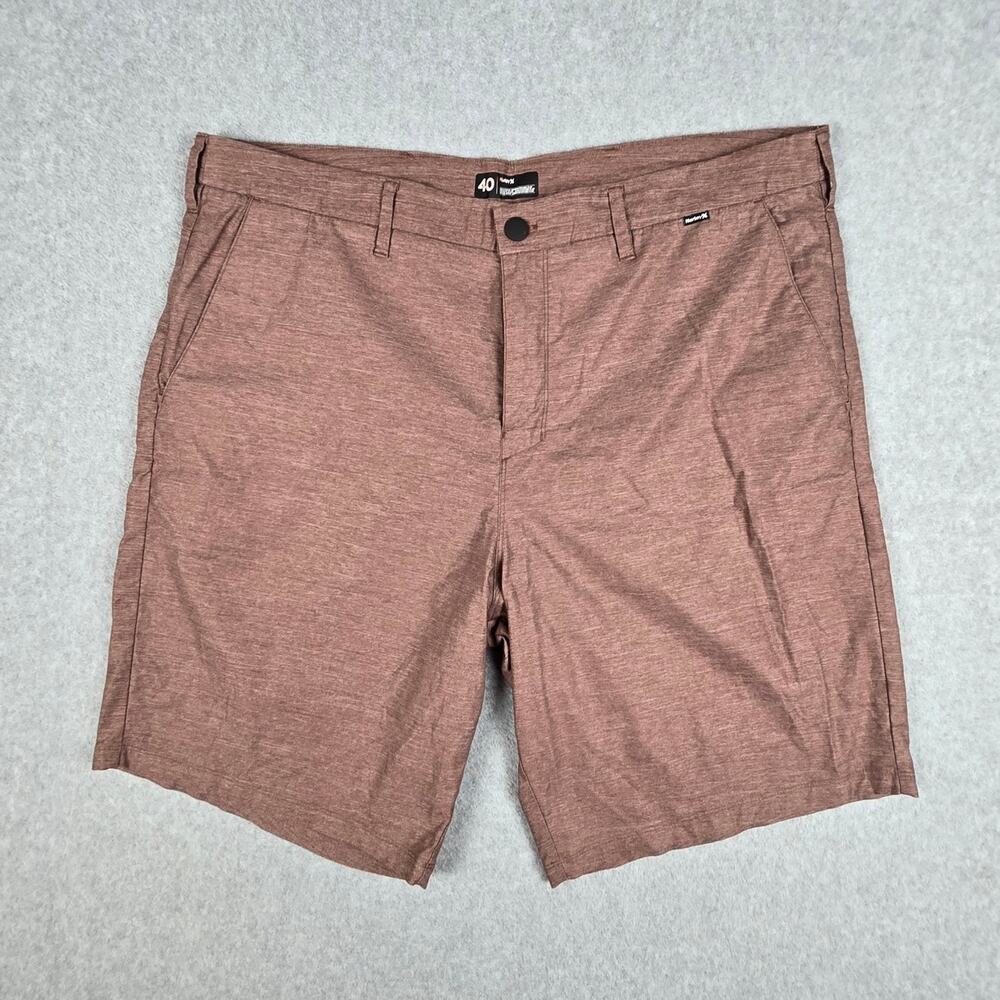 Hurley Nike Dri-FIT Mens 40 Heathered Maroon Color Hybrid Chino Shorts